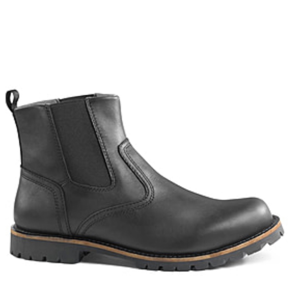 KODIAK Bruce Pull On Boot Men's Black waterproof leather size 12 lug outsole EUC